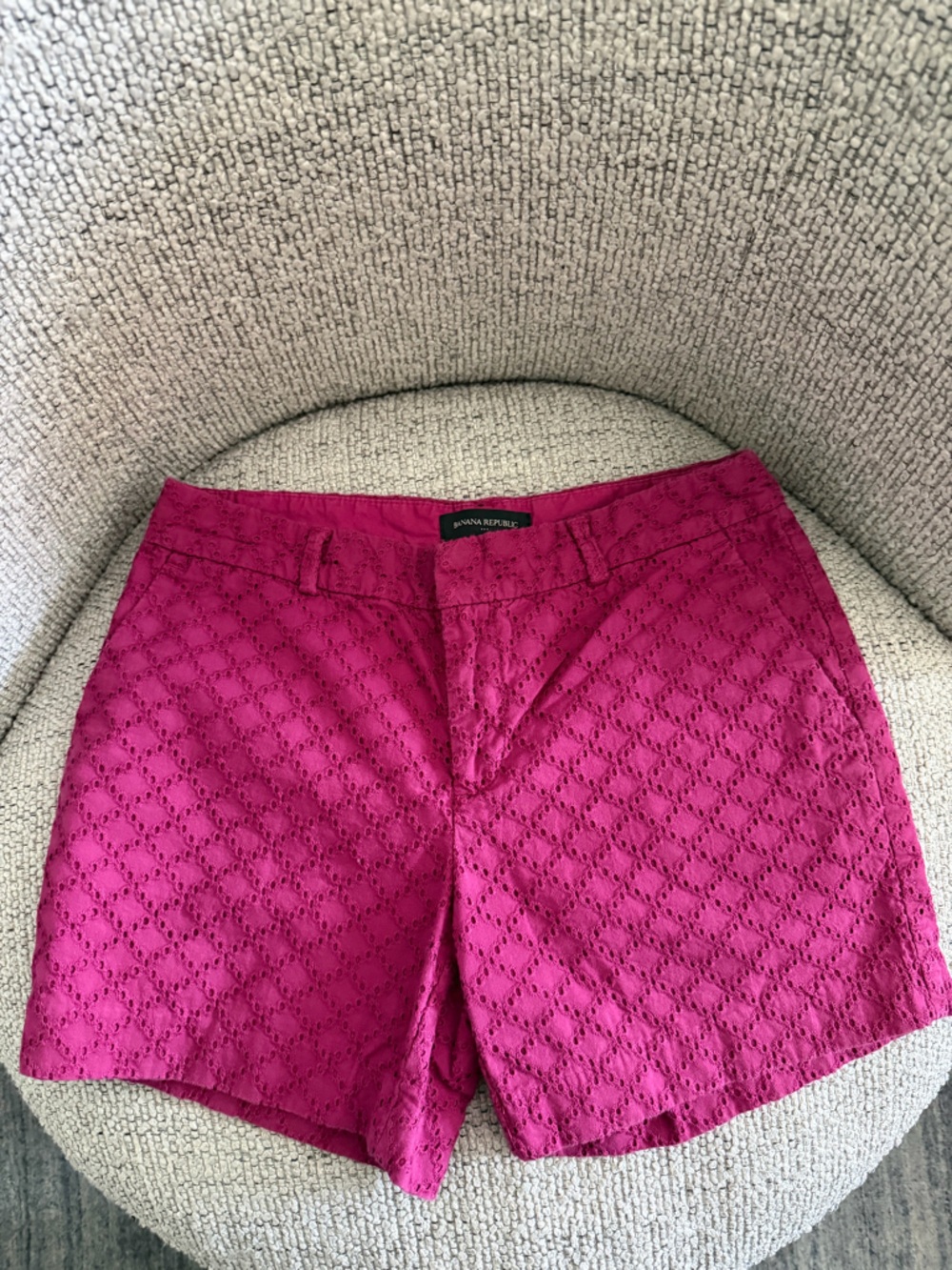 Banana Republic Bright Magenta Eyelet Bermuda Shorts